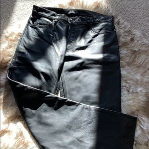 Gap Black Leather Pants